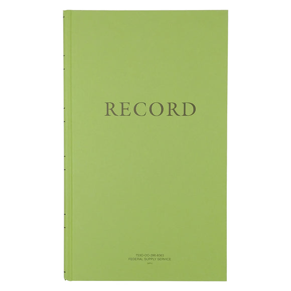 Green Military Log Book, Record Book, Memorandum Book — 8 1/2