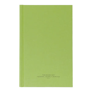 Green Military Log Book, Record Book, Memorandum Book — 5 1/2" x 8" — NSN 7530-00-222-3521