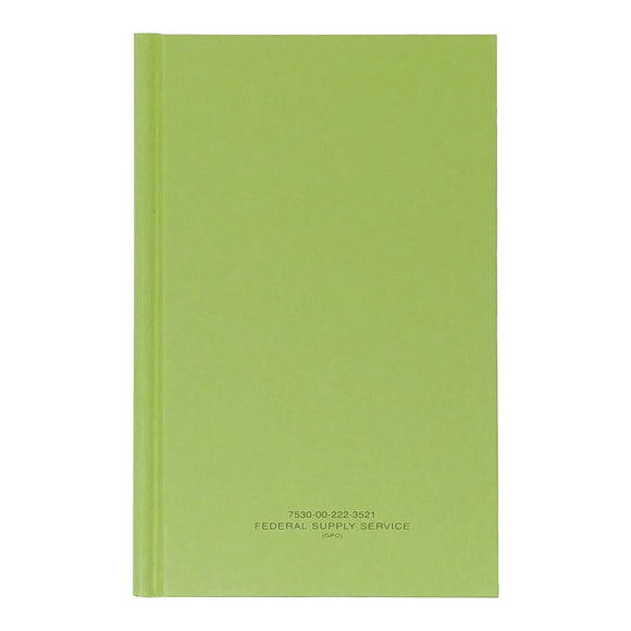 Green Military Log Book, Record Book, Memorandum Book — 5 1/2